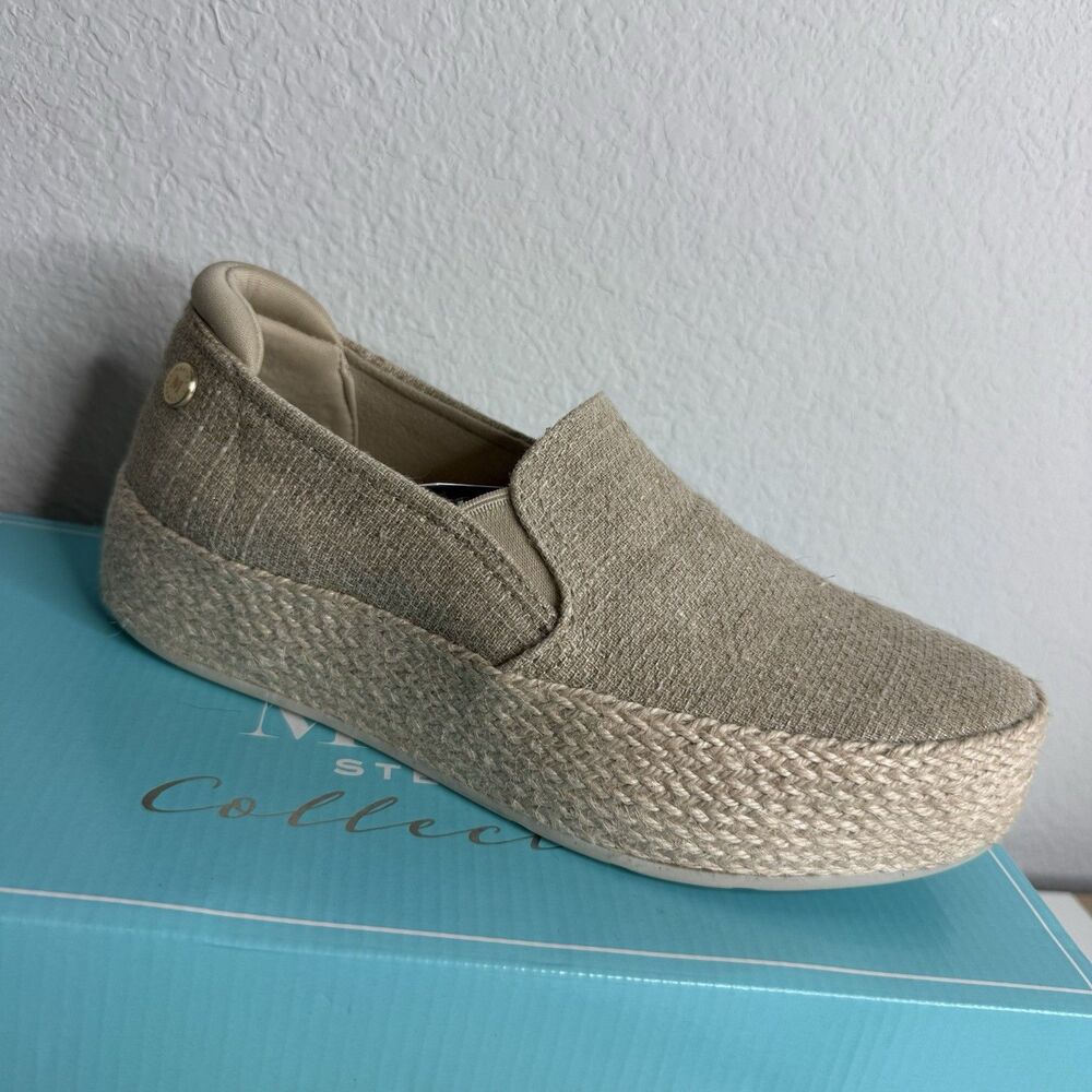 Skechers Martha Stewart BOBS Sesame By the Bay Natural Tan Slip Ons 158908 6